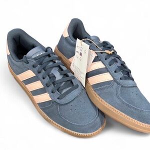 adidas Women's Suede Sneakers in Slate Blue with Peach Accents